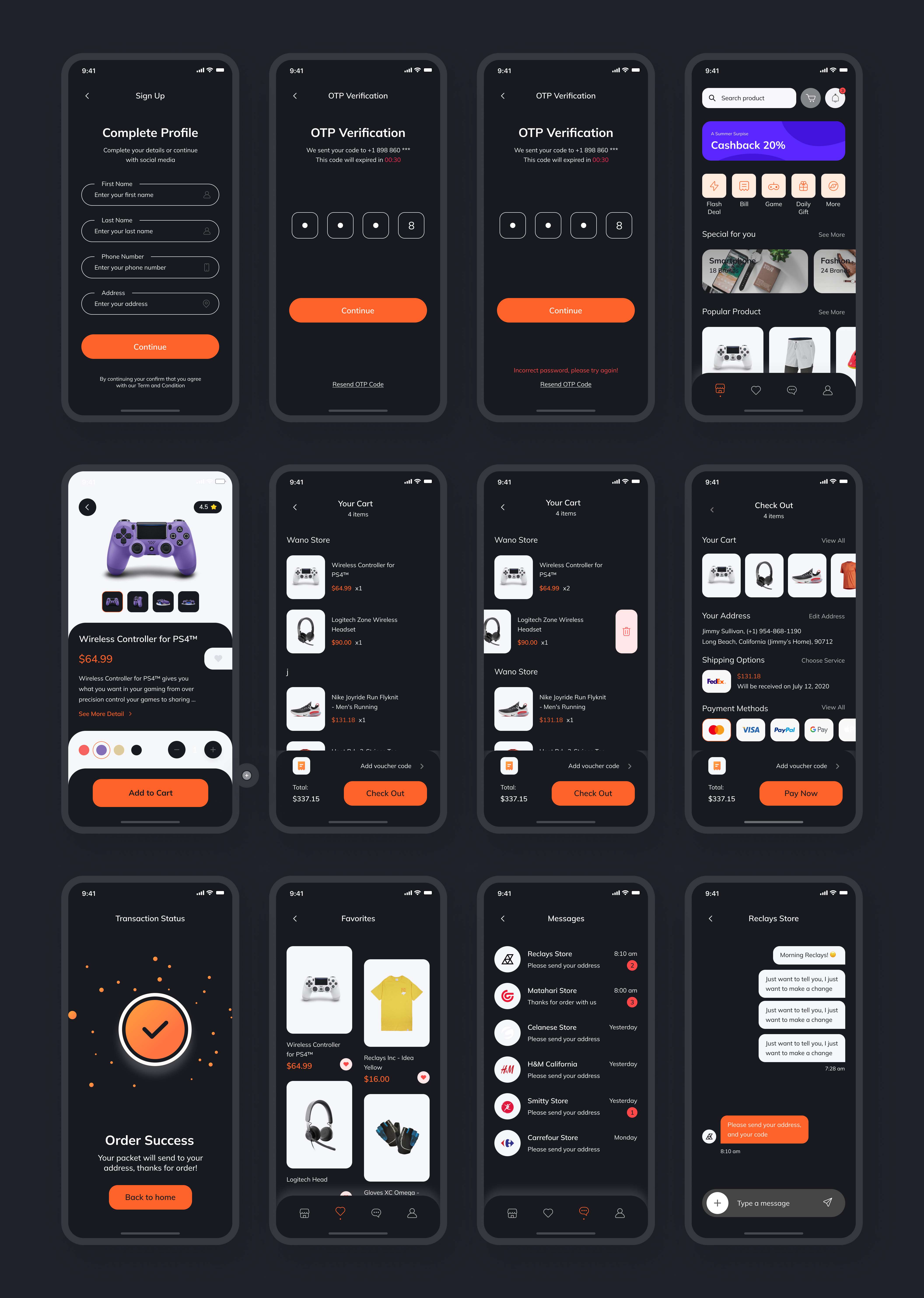 ElevateX - Minimal UI Kit for E-commerce React Native CLI