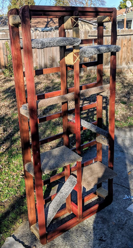 Box spring cat tree