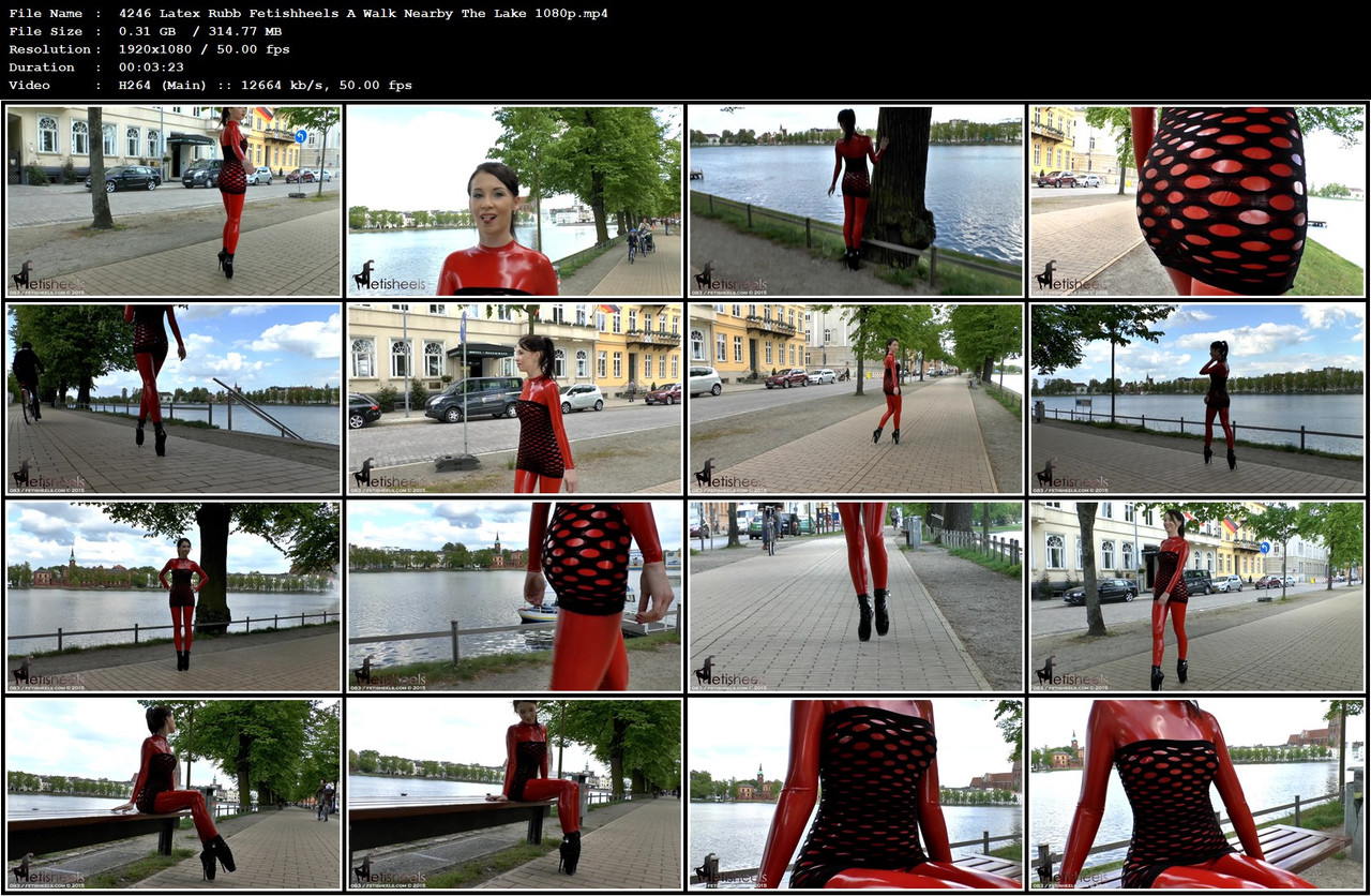 4246 Latex Rubb Fetishheels A Walk Nearby The Lake 1080p mp4