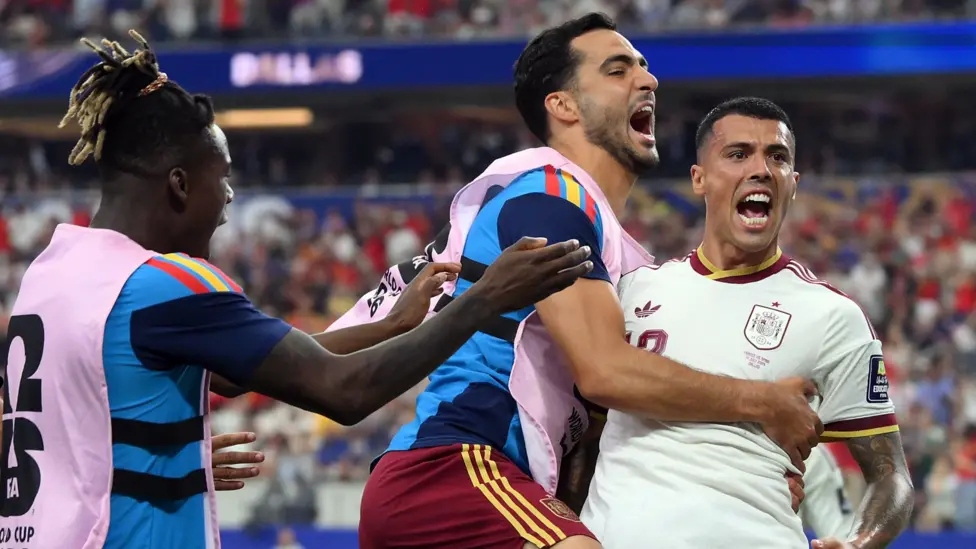 Spain are through to the World Cup final after surprising favourites France with a convincing semi-final victory at Dallas Stadium