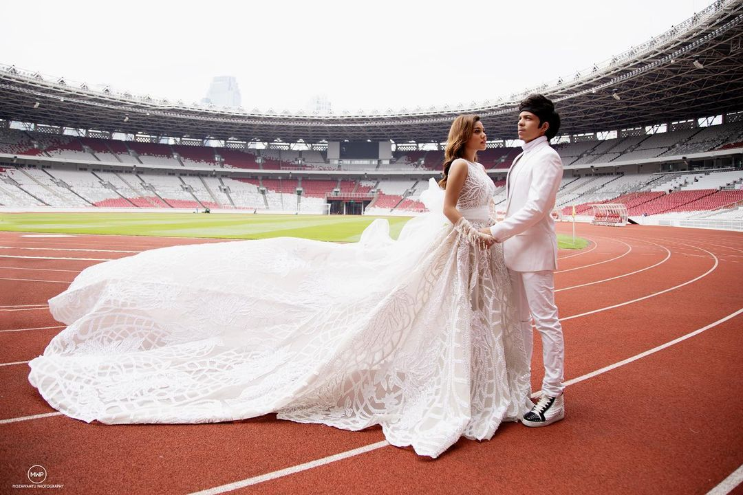 Aurel Hermansyah dan Atta Halilintar prewedding di GBK