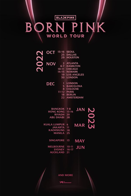 Jadwal tur konser BLACKPINK bertajuk BORN PINK