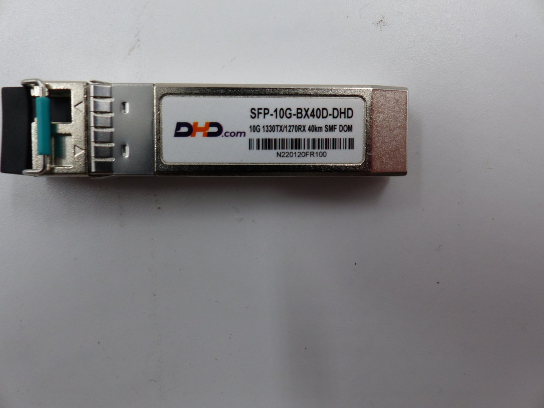 DHD SFP-10G-BX40D-DHD FIBER TRANSCEIVER 10G 1300TX-1270RX 40KM SMF DOM