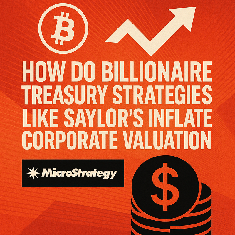 How do billionaire treasury strategies like Saylor’s inflate corporate valuation