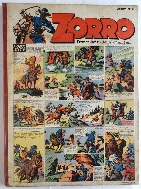ALBUM RECEUIL ZORRO N° 8 Chapelle 1949 N° 170 à 189 1 120 €