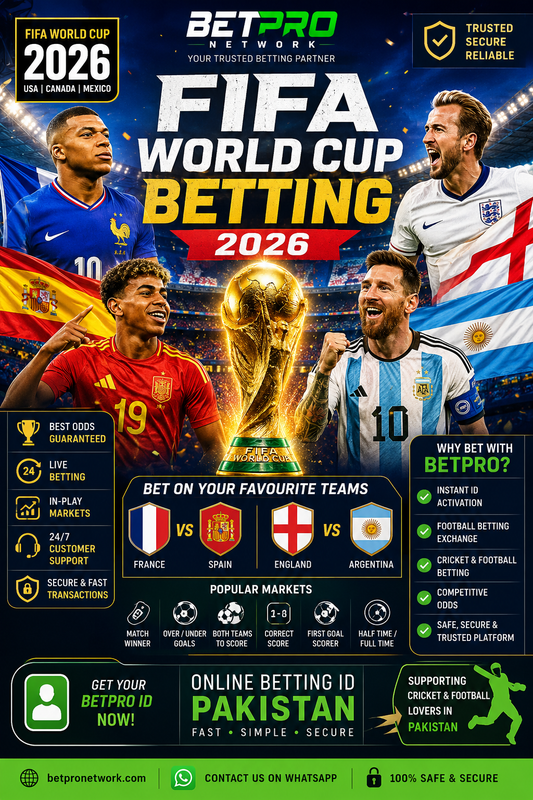 FIFA World Cup Betting 2026 – Best Football Betting Tips, Odds & BetPro Pakistan Guide