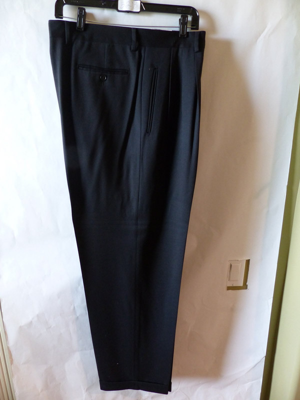 PAL ZILERI SUIT PANTS MENS BLACK US MENS SIZE 46 ITALIAN 56