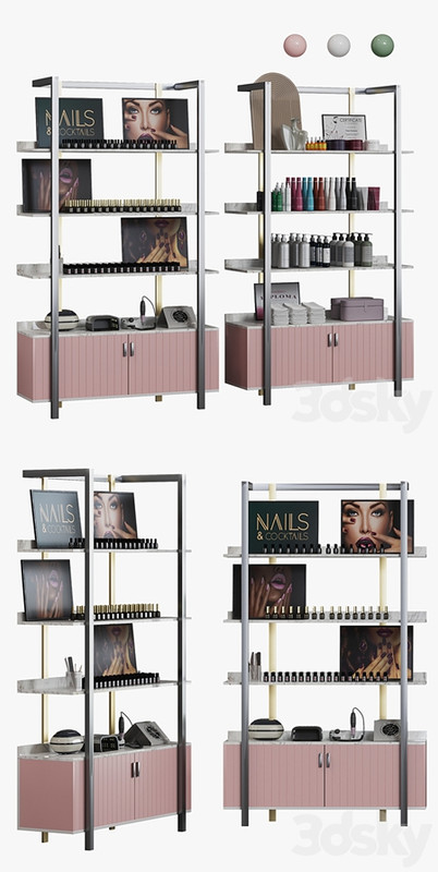 Display rack for cosmetic products