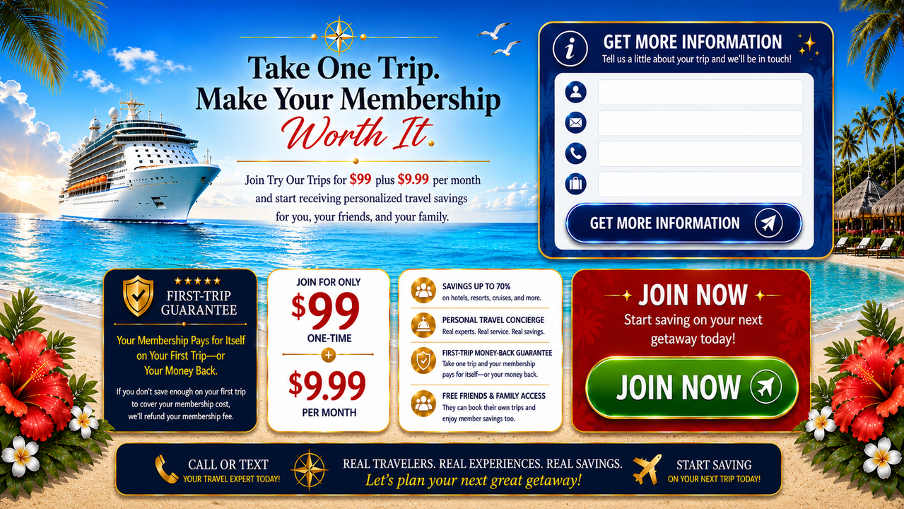 Try Our Trips membership offer