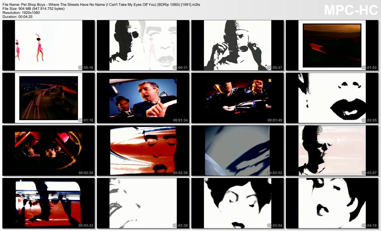Pet Shop Boys - Where The Streets Have No Name (I Can't Take My Eyes Off You) (BDRip 1080i) [1991]