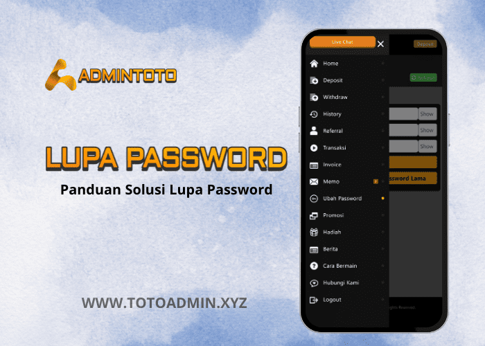 Cara Reset Password di Admintoto: Solusi Jika Lupa Password