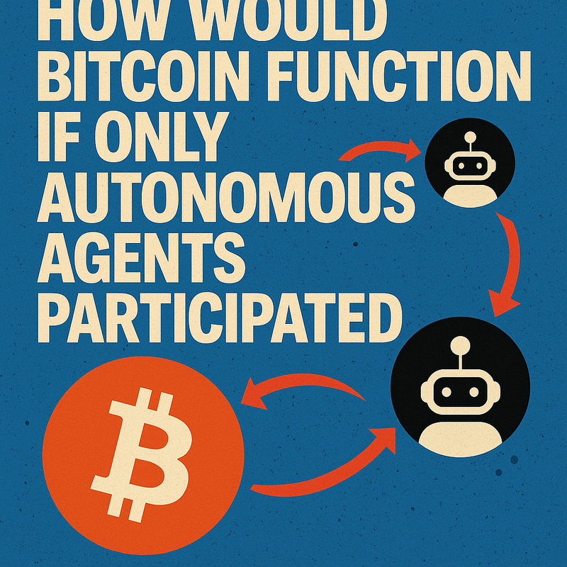 How would Bitcoin function if only autonomous agents participated