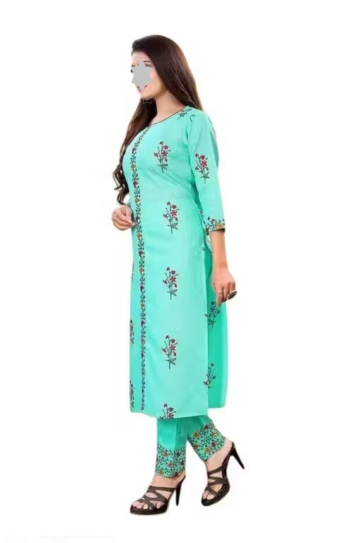 pants kurti kurti pants kurti yellow kurti pant set naira anarkali suit cottan anarkali suit naira kurta set kurti naira cut Color 4 (KS132)