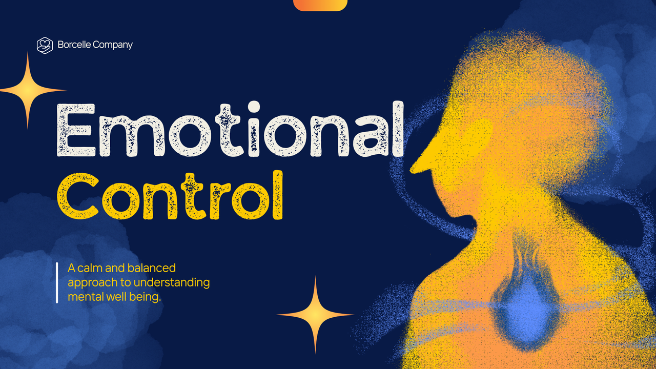 Blue and Yellow Illustrated Emotional Control Presentation