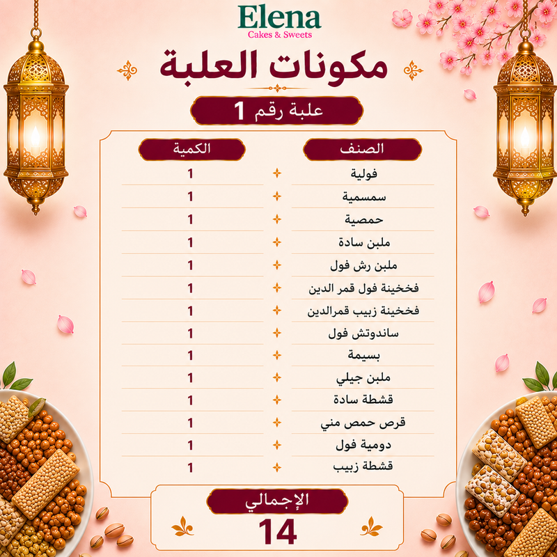 مكونات العلبة رقم 1