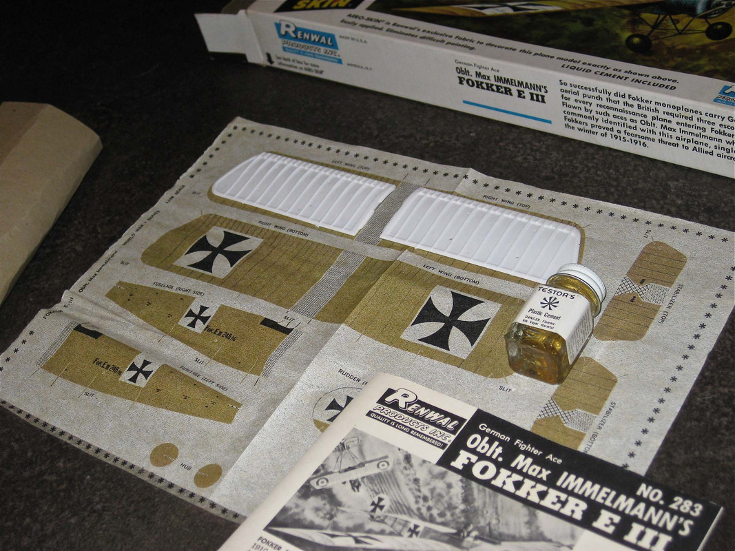 Renwal 1-48 Fokker EIII wing ribs