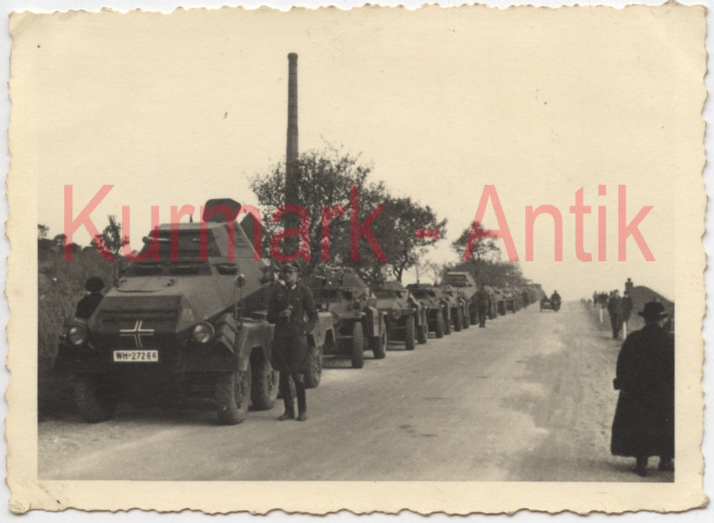 Foto Wehrmacht Panzer Spähwagen 8 Rad crash Front Sudetenland Ko