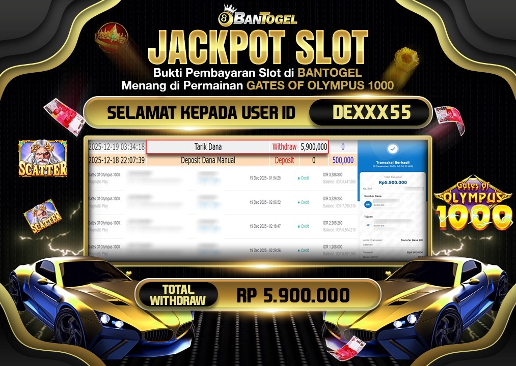 BUKTI JACKPOT LUNAS BANTOGEL