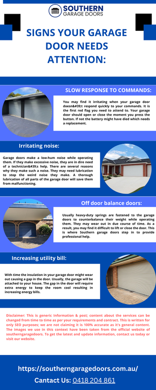 Signs your Garage door needs attentioninfographic — Postimages