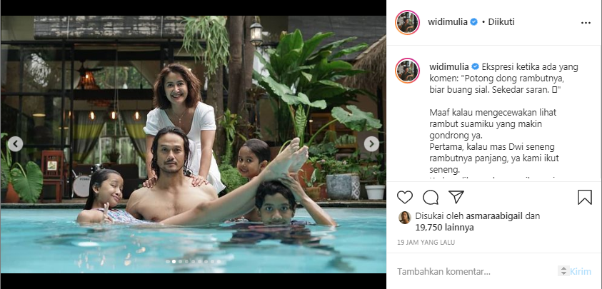 Dwi Sasono dan keluarga dalam menanggapi komentar soal 'potong rambut'