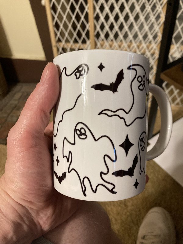 handcrafted ghost mug
