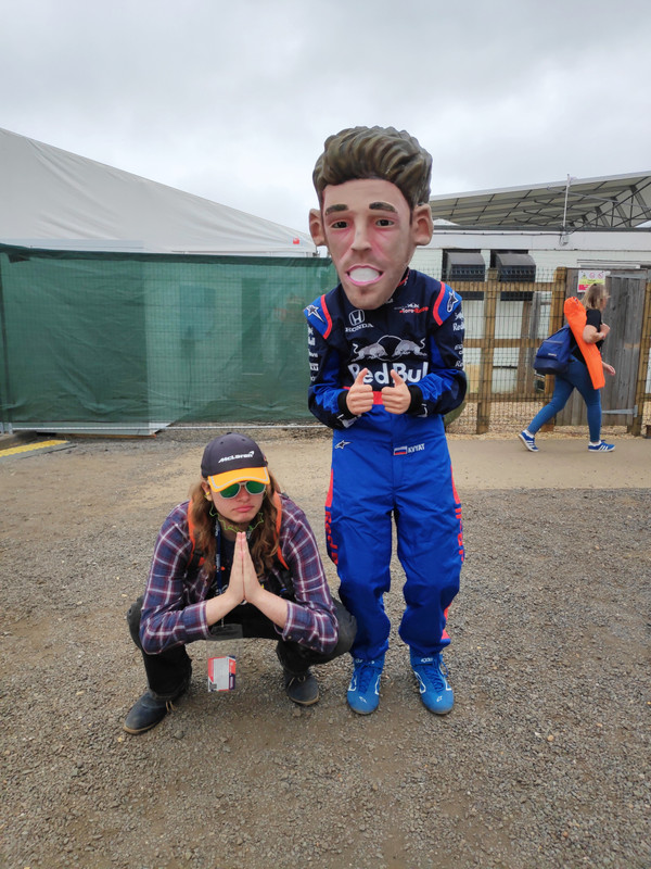 Chris posing with a bootleg Daniil Kvyat