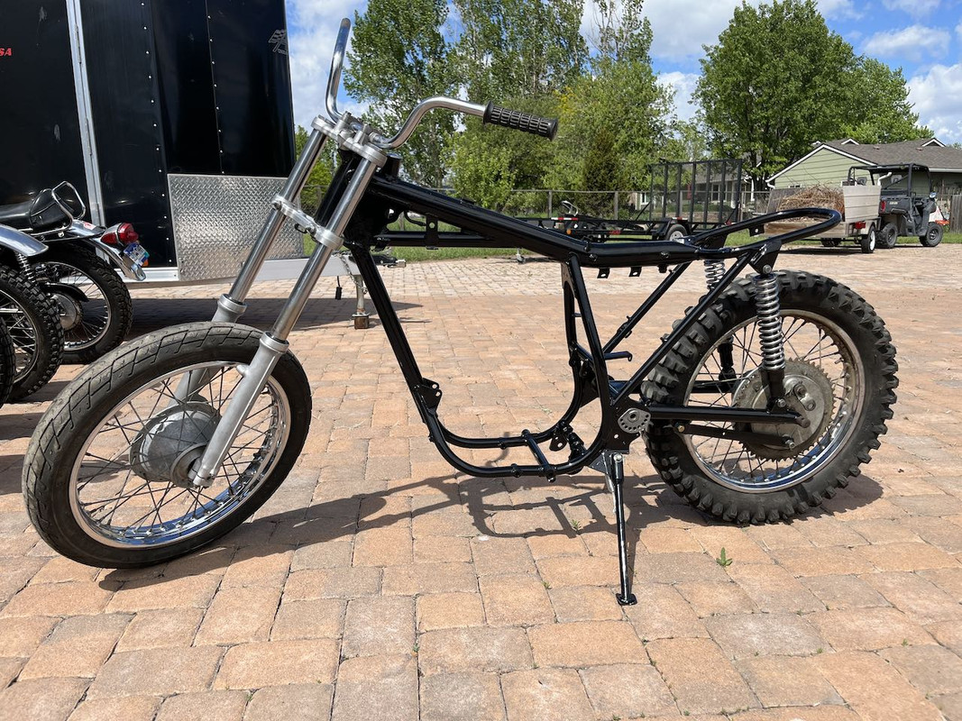 Barn-yard bike roller in the sun