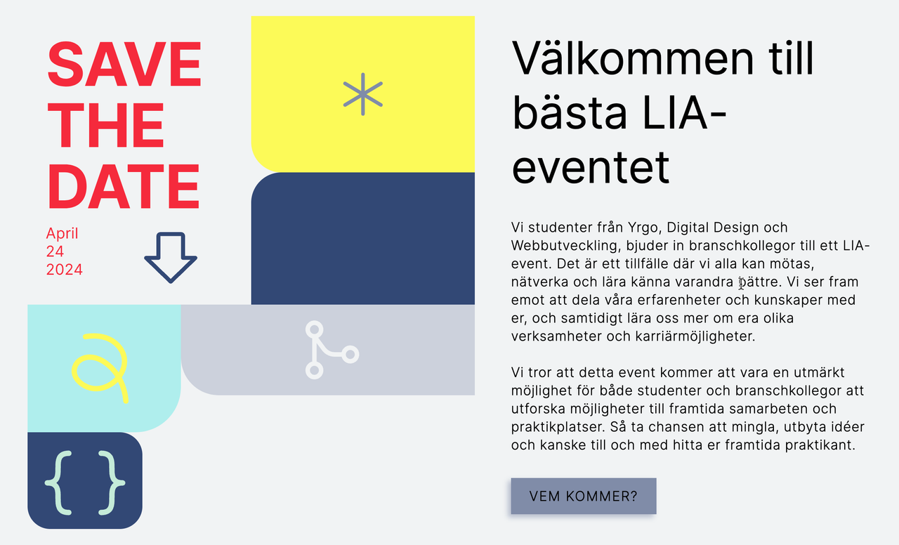 Landing page screenshot