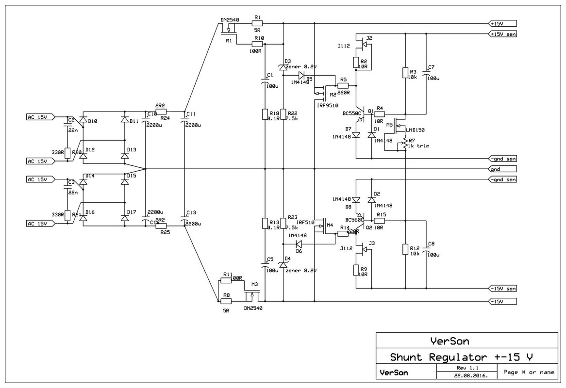 Shunt reg -15V-LND150
