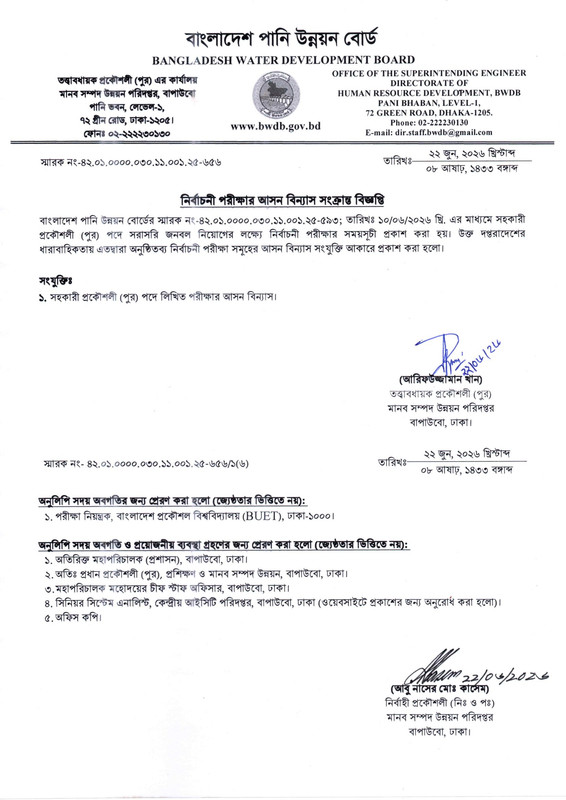 BWDB-Assistant-Engineer-(Civil)-Exam-Seat-Plan-2026-PDF-1