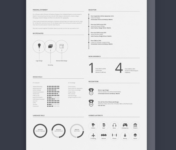 Free Resume Template by Fernando Báez