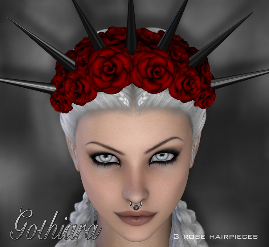 Gothiara Rose – Hair Piece Props Repost