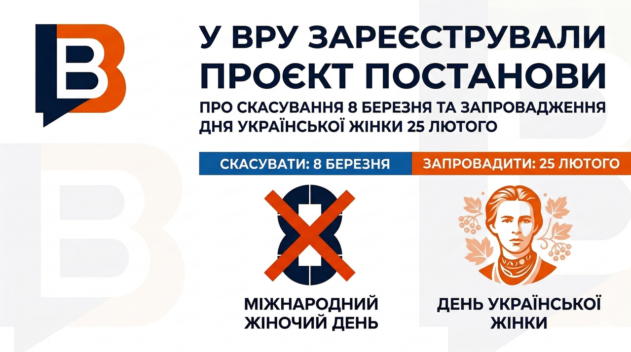Проєкт постанови про скасування 8 березня та запровадження Дня української жінки 25 лютого зареєстрували у ВРУ