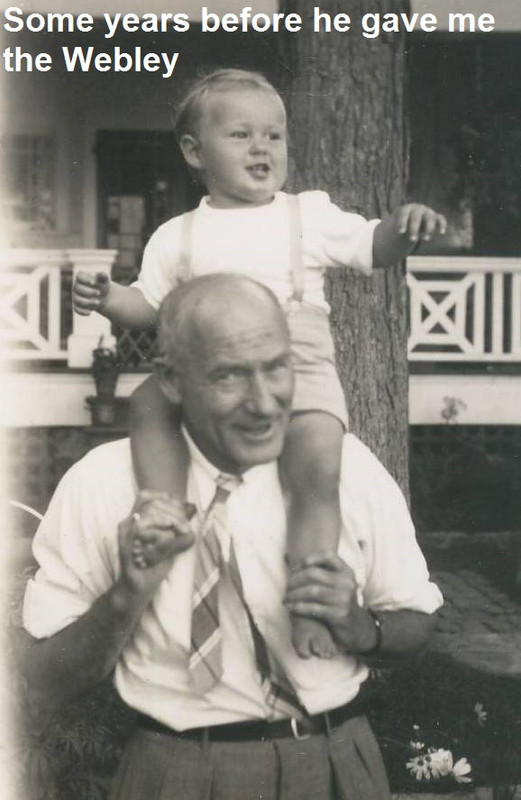 David messaging Grandpa Mills' shoulders