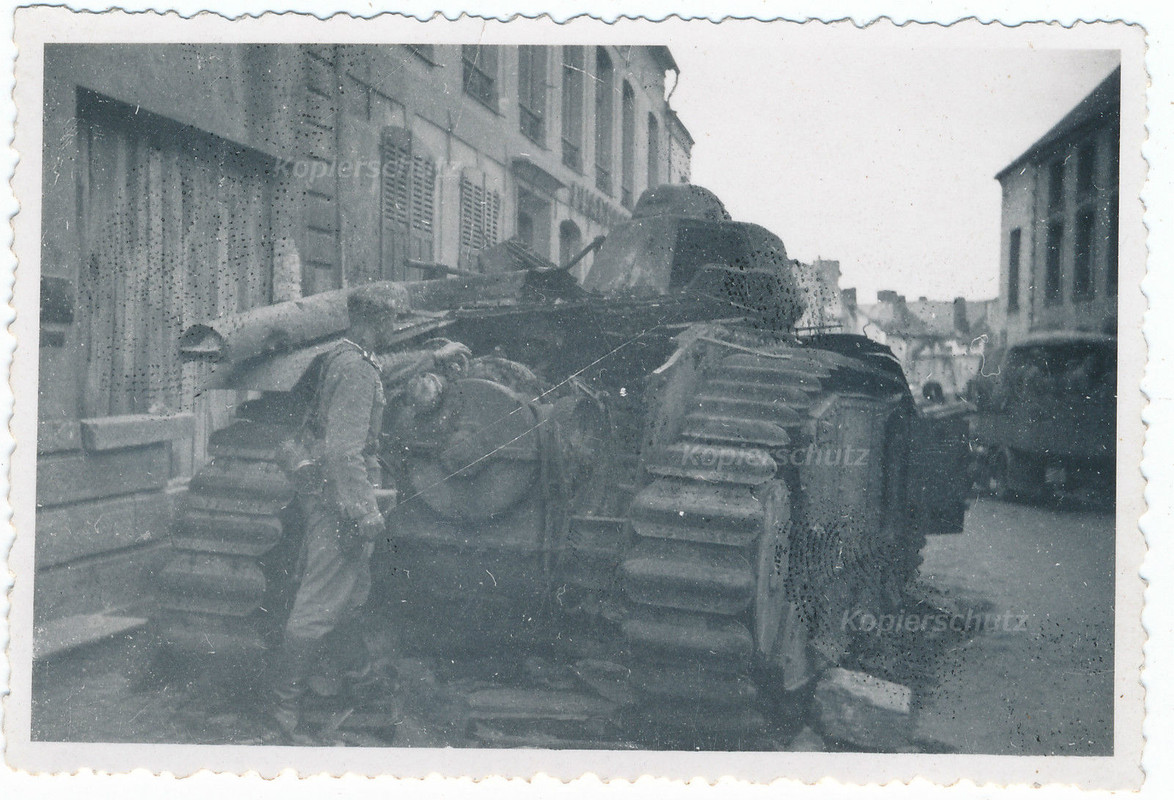 Frankreich Panzer Tank Char Zerstört