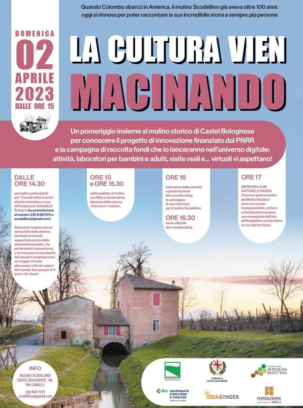 Domenica 2 aprile al Mulino Scodellino per scoprire il suo futuro e per una giornata piena di eventi all’aria aperta Domenica 2 aprile al Mulino Scodellino per scoprire il suo futuro e per una giornata piena di eventi all’aria aperta