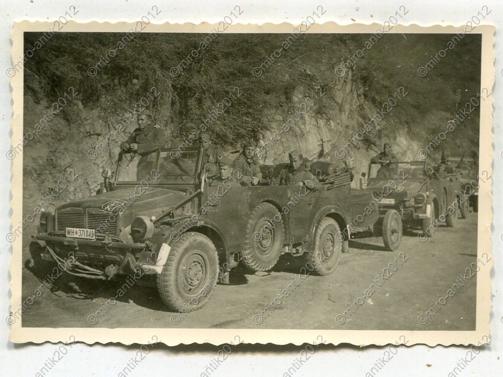 Foto, Wehrmacht, PKW, Kübelwagen, Vormarsch in G