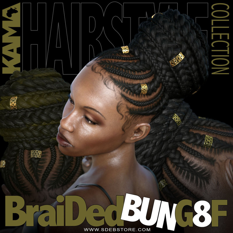 Braided Bun Hair For G8F