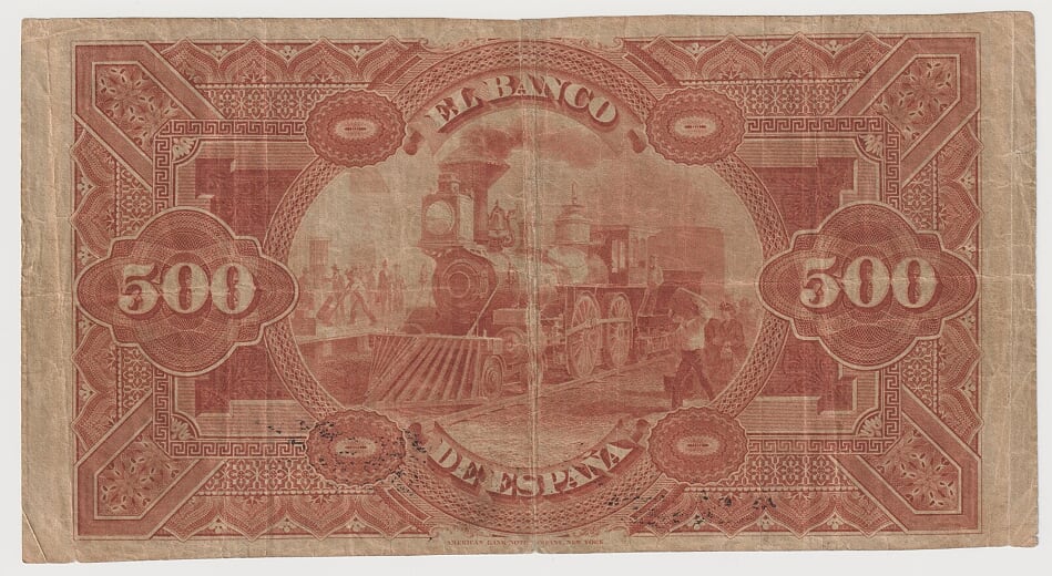 1876 - SERIE COMPLETA 1876 500-pelas-reverso