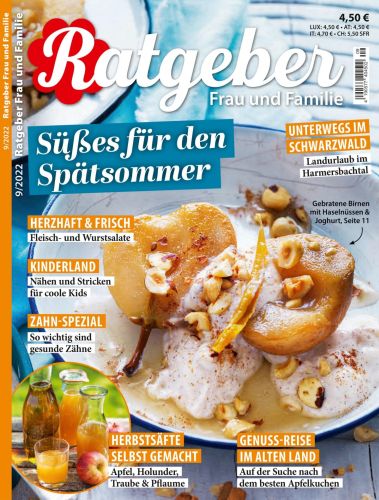 Cover: Ratgeber Frau und Familie Magazin September No 09 2022 Cover: Ratgeber Frau und Familie Magazin September No 09 2022