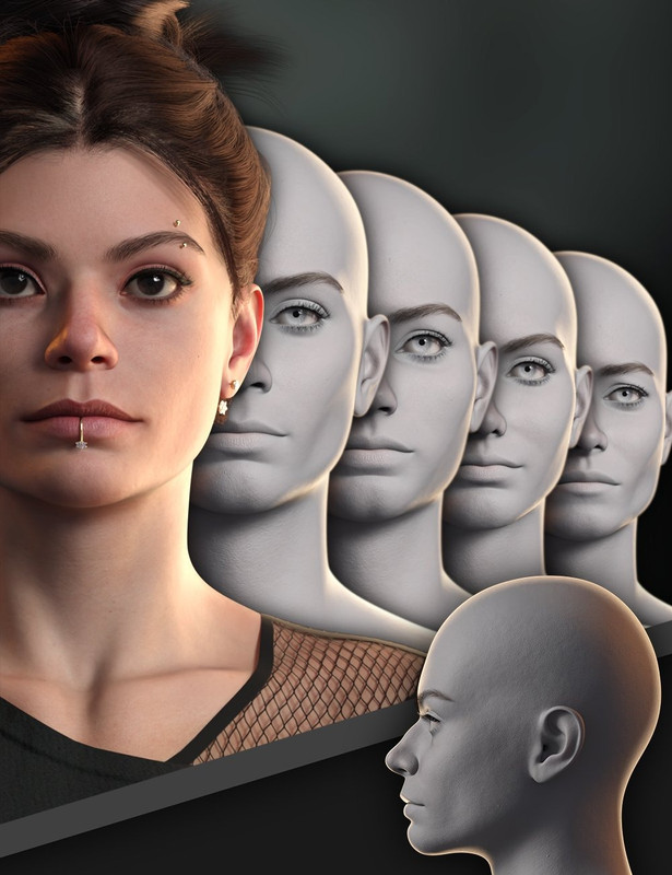Head Shapes Vol.2 Feminine for Genesis 9