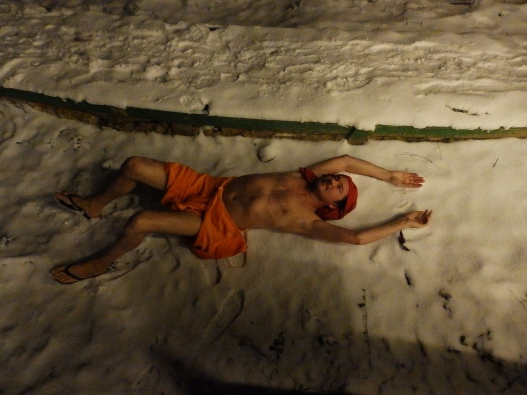 Святой Сергий на снегу