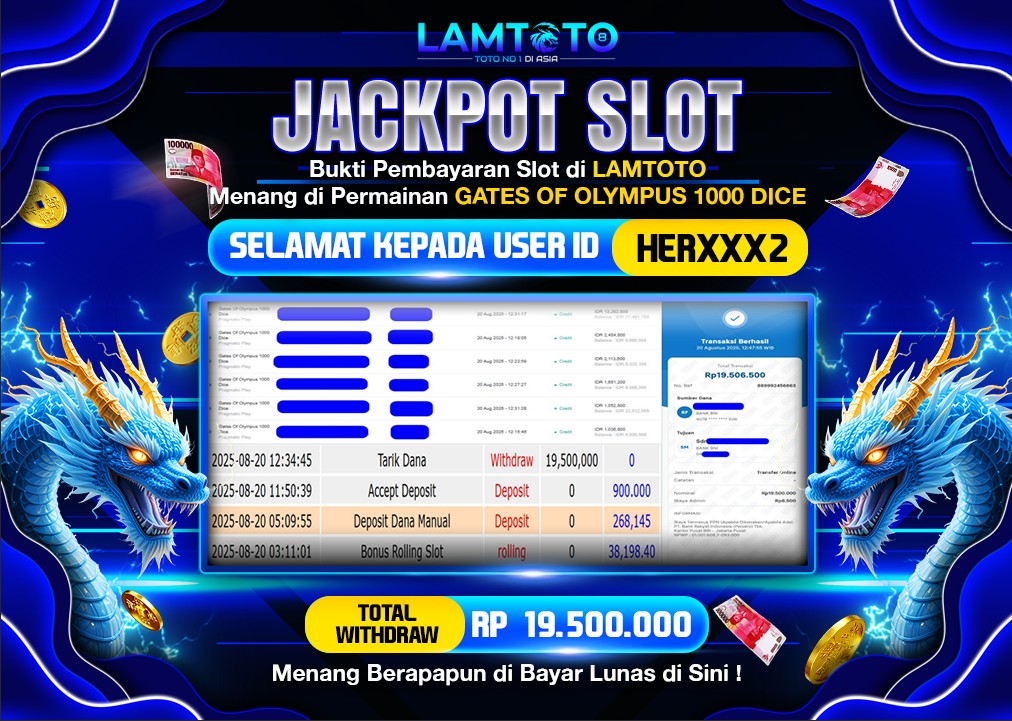 BUKTI JACKPOT LUNAS LAMTOTO