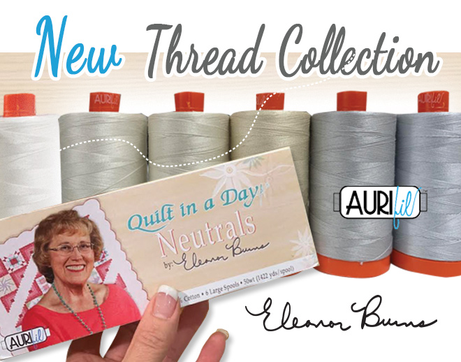 Quilt In A Day Neutrals EB50QD6 Aurifil Collection 50wt Cotton Thread Set —  Rocking Chair Quilts