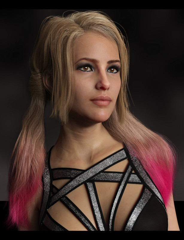 dForce Dark Match Hair for Genesis 8 Female