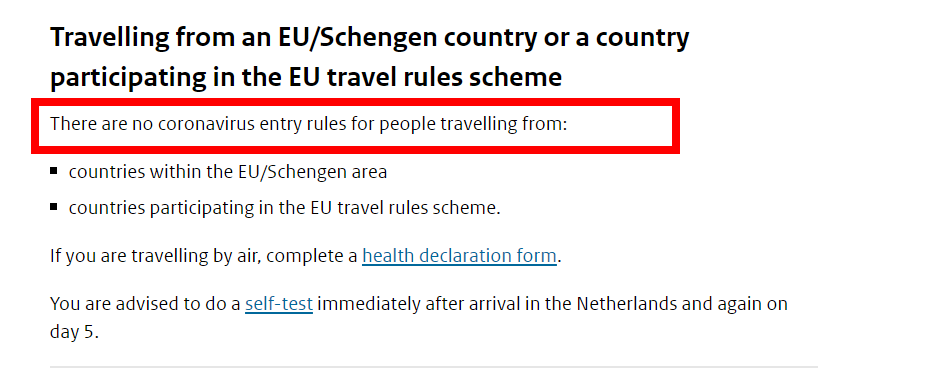 Viajar a Holanda: No hay reglas de entrada! - Requisitos covid Ámsterdam ✈️ Foro Holanda, Bélgica y Luxemburgo