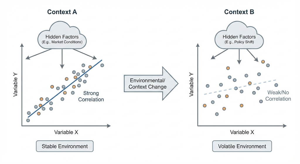 Conditional correlation diagram