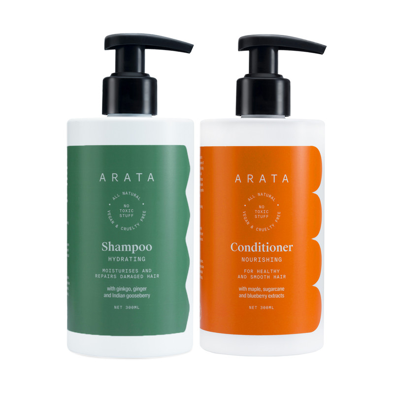 Arata Natural Damage Repair Duo With Hydrating Shampoo & Conditioner