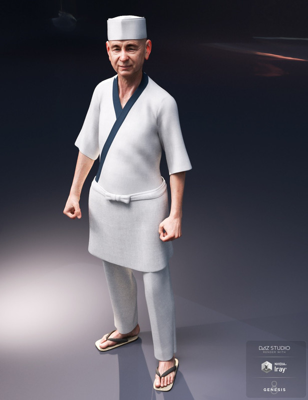 dForce Itamae Outfit for Genesis 8 Male(s)