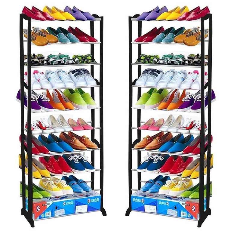 Elektra: 2 zapateras con 10 niveles c/u (40 zapatos) 
